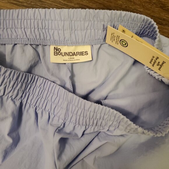 Women's New w/tags No Boundaries Track Pants. Size L (12-14). Light Blue, Stripe - Picture 2 of 3